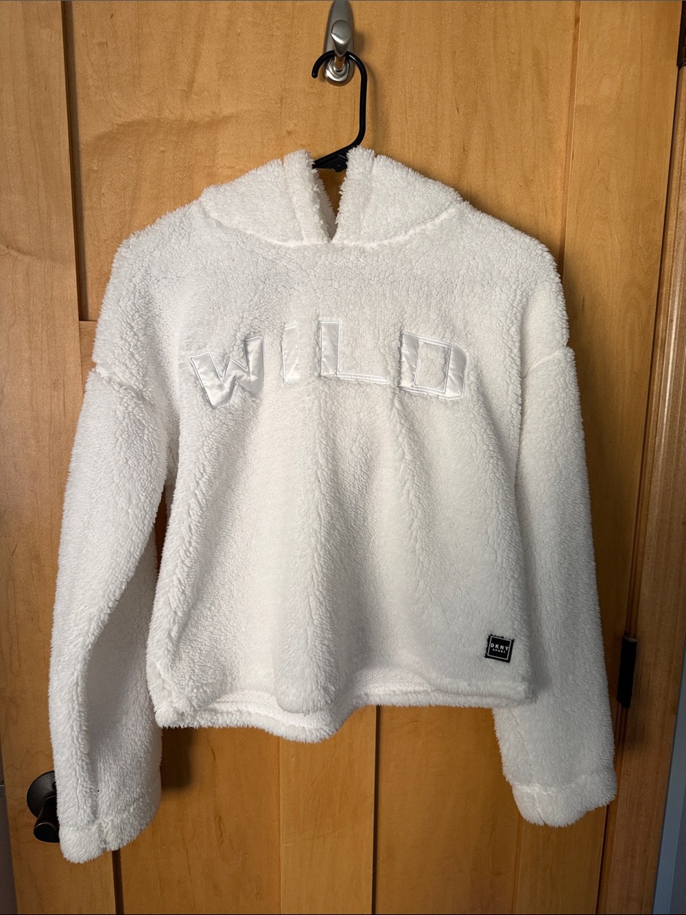 White MN Wild Sherpa Hoodie